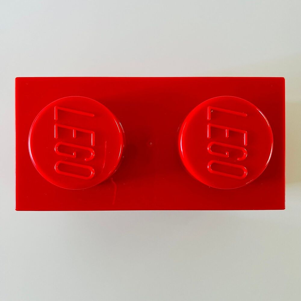 LEGO Red Stackable Storage Brick With 2 Knobs - Picture 3 of 5